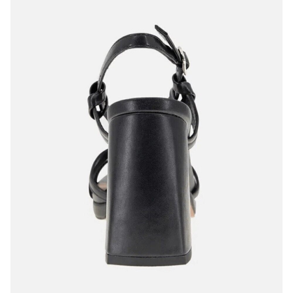 Kensie Leilany Strappy Platform Sandals Black Sz. 8.5M block heels faux leather - Picture 4 of 13